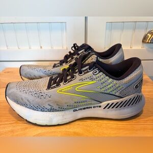 Brooks Womens Glycerin GTS 20 Running Shoes Sneakers Gray Size 9
